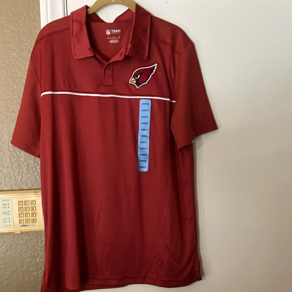 men’s Arizona Cardinals polo shirt dry fit fabric NWT NFL